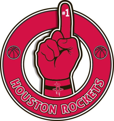 Number One Hand Houston Rockets logo vinyl decal